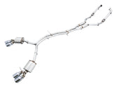 AWE Touring Edition Exhaust for Audi B9 S4 - Chrome Silver 102mm Tips - Primary